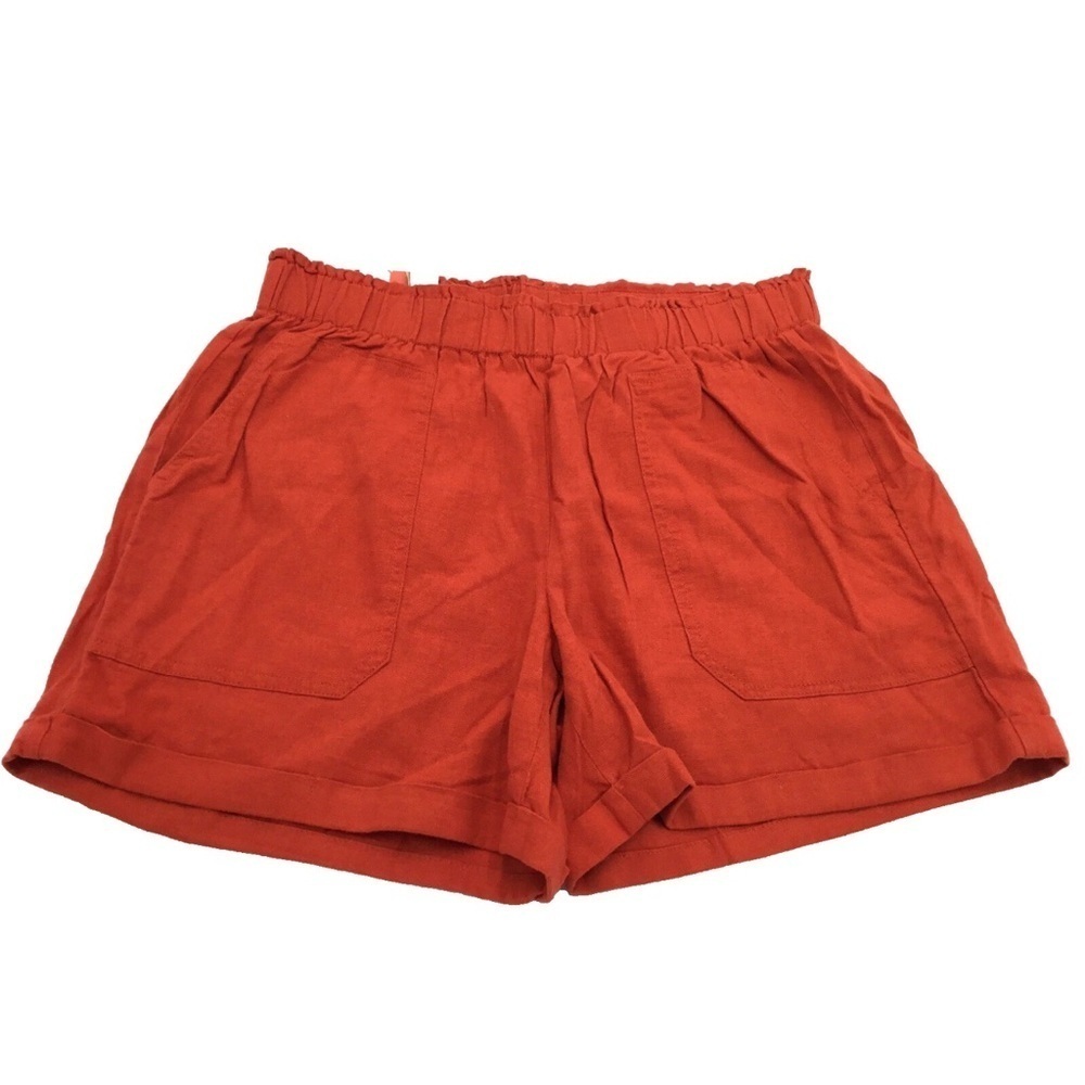 Briggs Women’s Linen Blend Short Orange XXL New